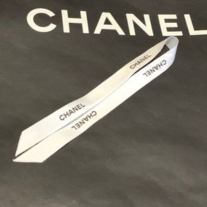 Chanel white ribbon